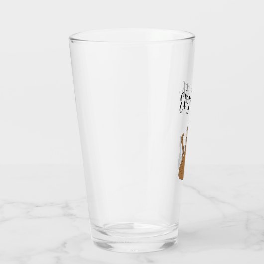 Cat Cartoon Tekening Tabby Katten Elegant Script Glas (Rechts)