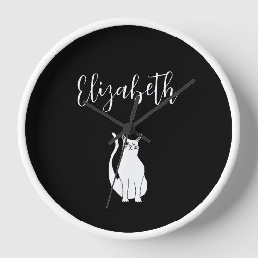 Cat Cartoon Tekening Zwart Wit Knipperen Kat (Voorkant)