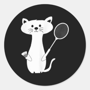 Cat Cat Badminton Shuttle Voor Mannen Vrouwen Kind Ronde Sticker