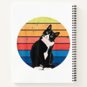 Cat Cat Cat Cat Retro-kleuren voor Dierenvrienden Notitieboek (Achterkant)