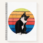 Cat Cat Cat Cat Retro-kleuren voor Dierenvrienden Notitieboek (Voorkant)