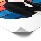 Cat Cat Cat Cat Retro-kleuren voor Dierenvrienden Poster (Hoek)