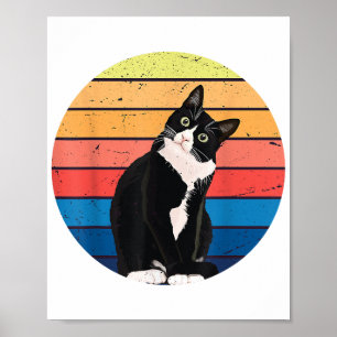 Cat Cat Cat Cat Retro-kleuren voor Dierenvrienden Poster