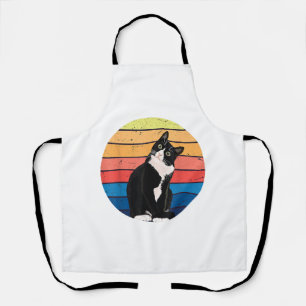 Cat Cat Cat Cat Retro-kleuren voor Dierenvrienden Schort