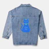 Cat Cat Cat Custom Gender onthulling Denim Jacket (Achterkant)