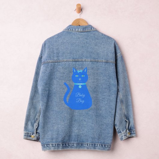 Cat Cat Cat Custom Gender onthulling Denim Jacket (Hangar)