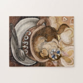 Cat Cat Coffee Art Legpuzzel (Horizontaal)