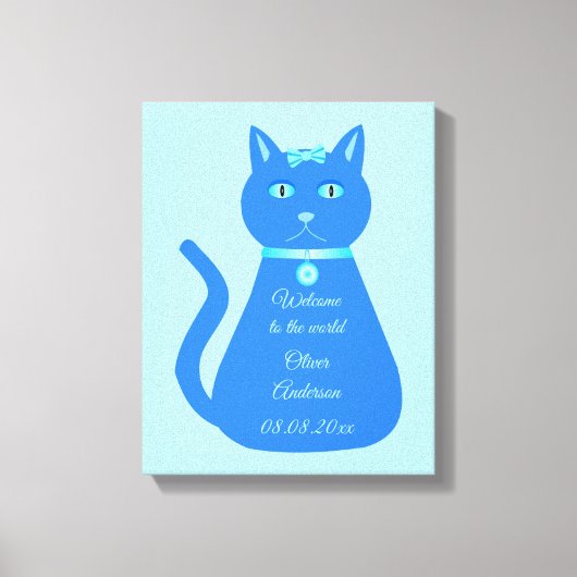 Cat Cat Custom Nursery Canvas Afdruk (Voorkant)