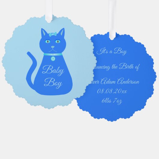 Cat Cat Custom Ornament Kaart (Voorkant / Achterkant)