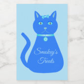 Cat Cat Custom Pet Treat Jar Voedselcontainer Etiket (Enkel label)