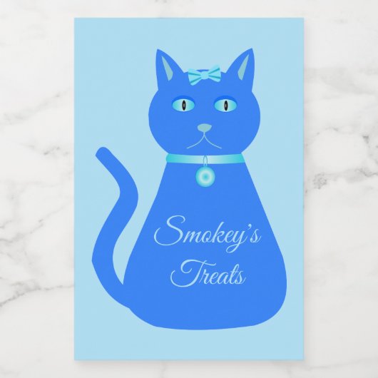 Cat Cat Custom Pet Treat Jar Voedselcontainer Etiket (Enkel label)