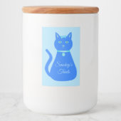 Cat Cat Custom Pet Treat Jar Voedselcontainer Etiket (Voorkant)