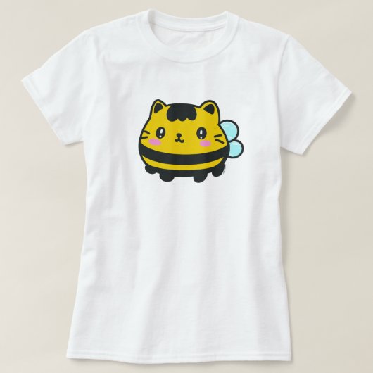 Cat Cat Cute Bumblebee T-shirt (Design voorkant)