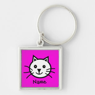Cat Cat Cute Pink Cartoon Sleutelhanger