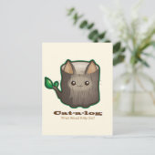 Cat Cat Log Cute Cute Briefkaart (Staand voorkant)