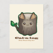 Cat Cat Log Cute Cute Briefkaart (Voorkant)