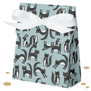 Cat Cat Patroon Cute Black en White Tuxedo Cat Bedankdoosjes