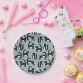 Cat Cat Patroon Cute Black en White Tuxedo Papieren Bordje (Feest)