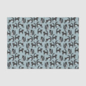 Cat Cat Patroon Cute Black en White Tuxedo Tissuepapier (Voorkant)