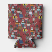 Cat Cat Pattern Blikjeskoeler (Voorkant)
