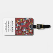 Cat Cat Pattern | Jouw namen toevoegen Bagagelabel (Voorkant horizontaal)