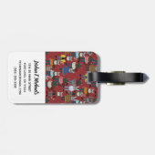 Cat Cat Pattern | Jouw namen toevoegen Bagagelabel (Achterkant horizontaal)