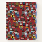 Cat Cat Pattern | Jouw namen toevoegen Notitieboek (Achterkant)