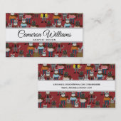 Cat Cat Pattern | Jouw namen toevoegen Visitekaartje (Voorkant / Achterkant)