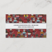 Cat Cat Pattern | Jouw namen toevoegen Visitekaartje (Achterkant)