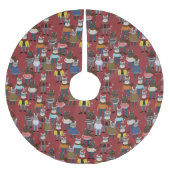 Cat Cat Pattern Kerstboom Rok (Voorkant)