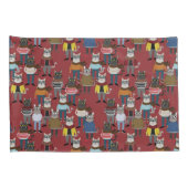 Cat Cat Pattern Kussensloop (Achterkant-Rechts)