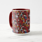 Cat Cat Pattern Mok (Voorkant links)