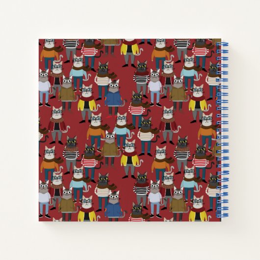 Cat Cat Pattern Notitieboek (Achterkant)