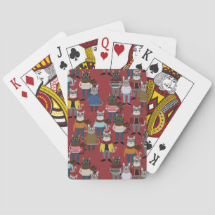 Cat Cat Pattern Pokerkaarten