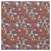 Cat Cat Pattern Stof (Swatch)