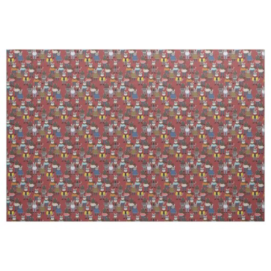 Cat Cat Pattern Stof (Fat Quarter)