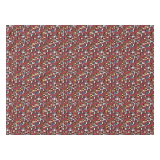 Cat Cat Pattern Tafelkleed (Voorkant (Horizontaal))
