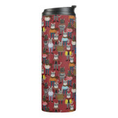 Cat Cat Pattern Thermosbeker (Gedraaid links)