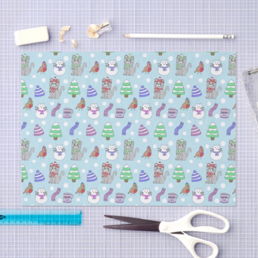 Cat Cat Pattern Tissuepapier (Craft)