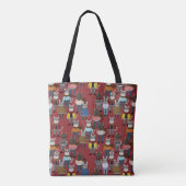 Cat Cat Pattern Tote Bag (Achterkant)