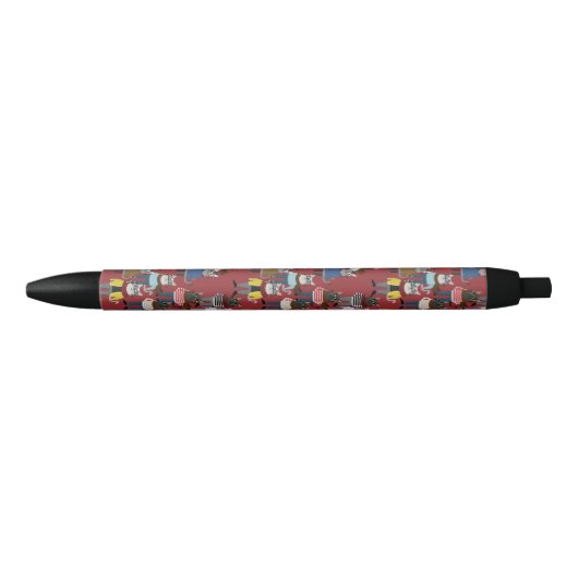 Cat Cat Pattern Zwarte Inkt Pen (Voorkant)