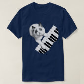 Cat Cat Spelling Piano T-shirt (Design voorkant)