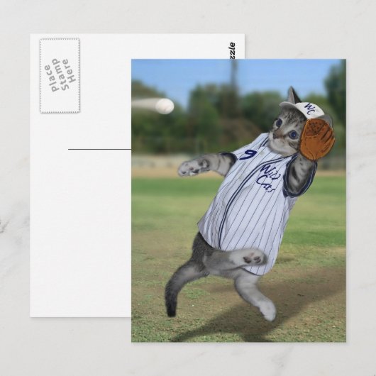 Cat Catcher in het Outfield! Briefkaart (Voorkant / Achterkant)