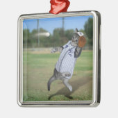 Cat Catcher in het Outfield! Metalen Ornament (Links)
