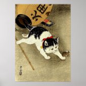 Cat Catching Mouse Shoson Ohara 1930 Poster (Voorkant)