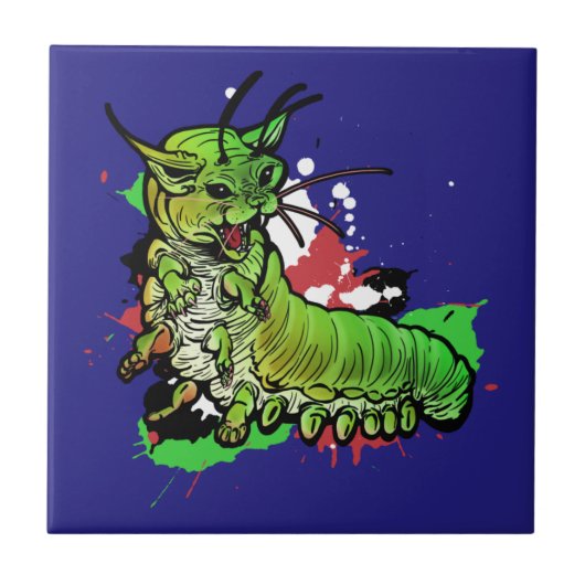 Cat Caterstone green Tegeltje (Voorkant)