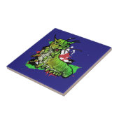 Cat Caterstone green Tegeltje (Zijkant)