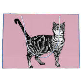 Cat Cats Art Gift Bag Groot Cadeauzakje (Achterkant)