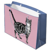 Cat Cats Art Gift Bag Groot Cadeauzakje (Achterkant Gekanteld)