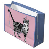Cat Cats Art Gift Bag Groot Cadeauzakje (Voorkant Gekanteld)